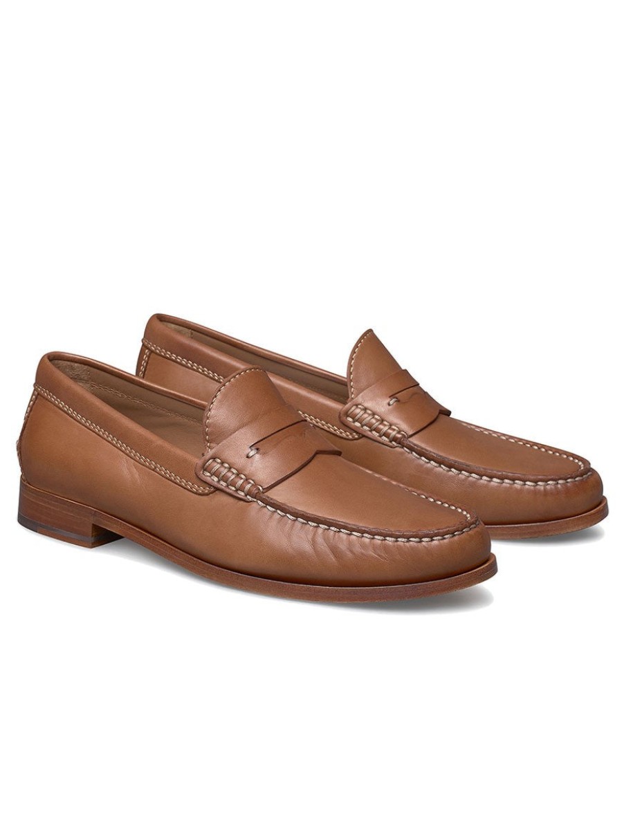 Men'S J & M Collection Loafers & Slip-Ons | Baldwin Penny Cognac | J & M Collection