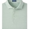 Men'S Peter Millar T-Shirts | Excursionist Flex Short-Sleeve Polo In Sage Fog | Peter Millar