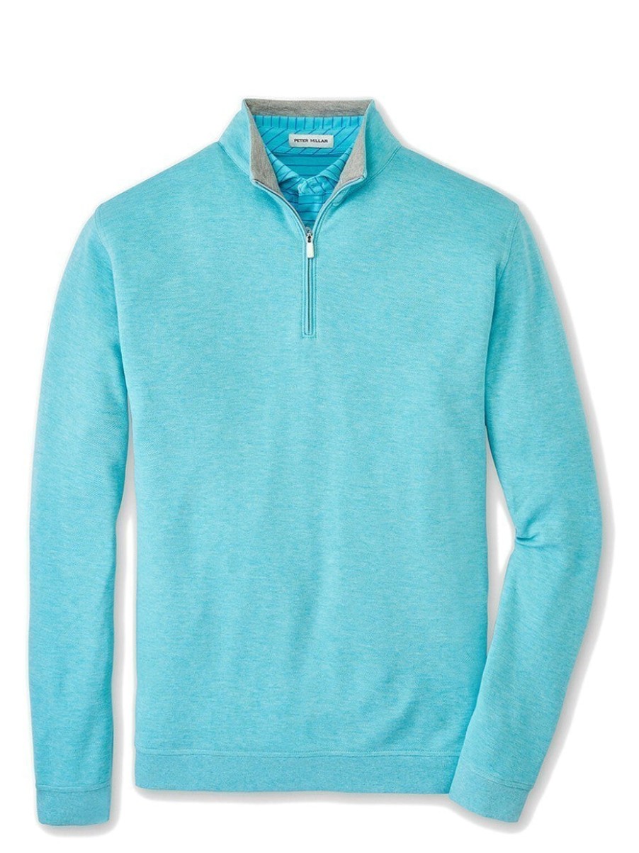 Men'S Peter Millar T-Shirts | Crown Comfort Pullover Radiant Blue | Peter Millar