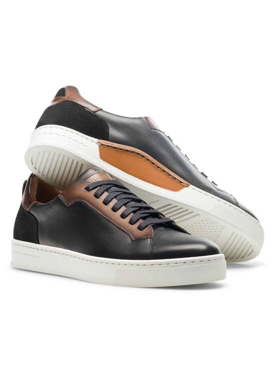 Men'S Magnanni Sneakers | Amadeo Black Brown Shoes | Magnanni