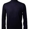 Men'S Gran Sasso Sweaters | Solid Merino Turtleneck In Navy | Gran Sasso