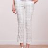 Women'S Avenue Montaigne Pants & Leggings | Lulu Plaid Blue Ankle Slim Pant | Avenue Montaigne