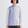 Women'S rag & bone Tops | Maxine Cotton Poplin Shirt In Blue Multi | Rag & Bone