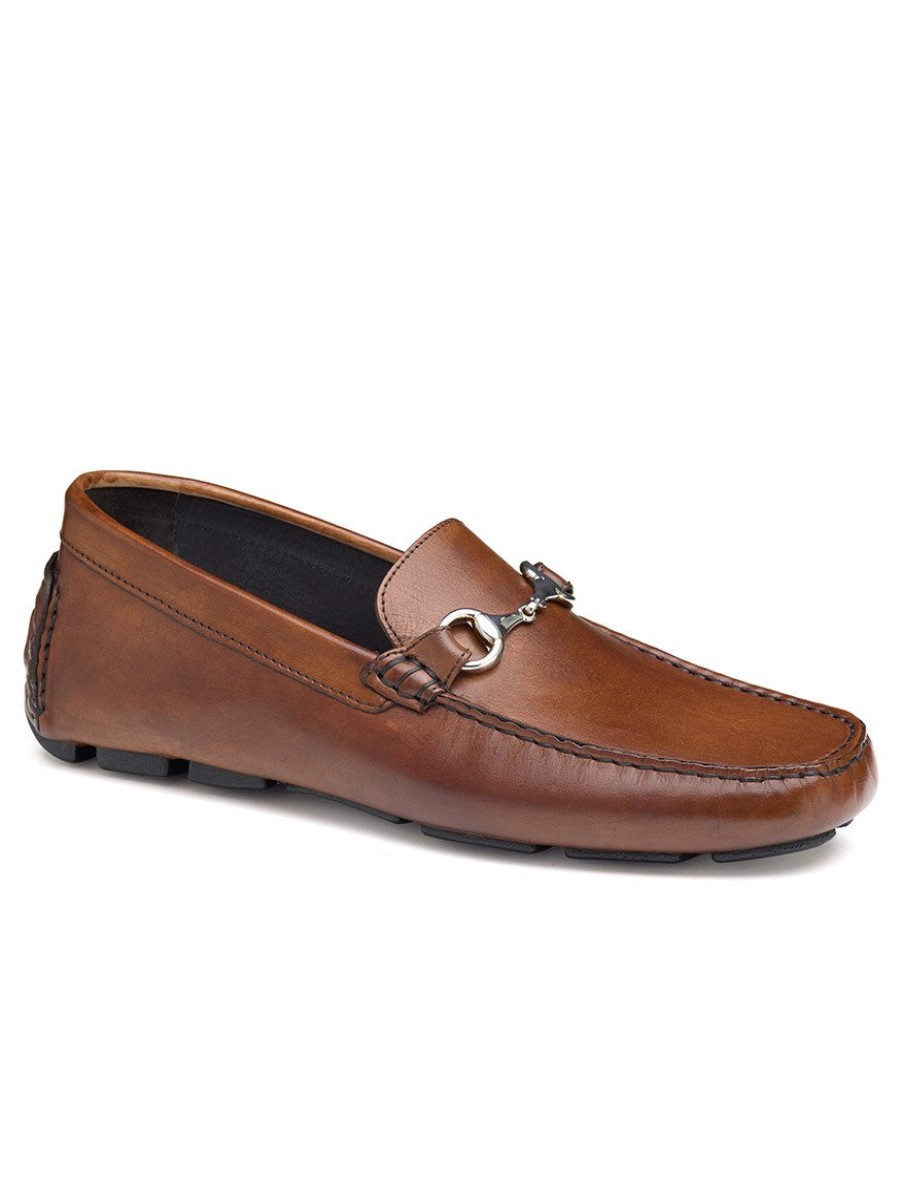 Men'S J & M Collection Loafers & Slip-Ons | Dayton Bit Brown Italian Calfskin | J & M Collection