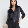 Women'S L'Agence Tops | Dani Blouse In Black Allover Chain | L'Agence