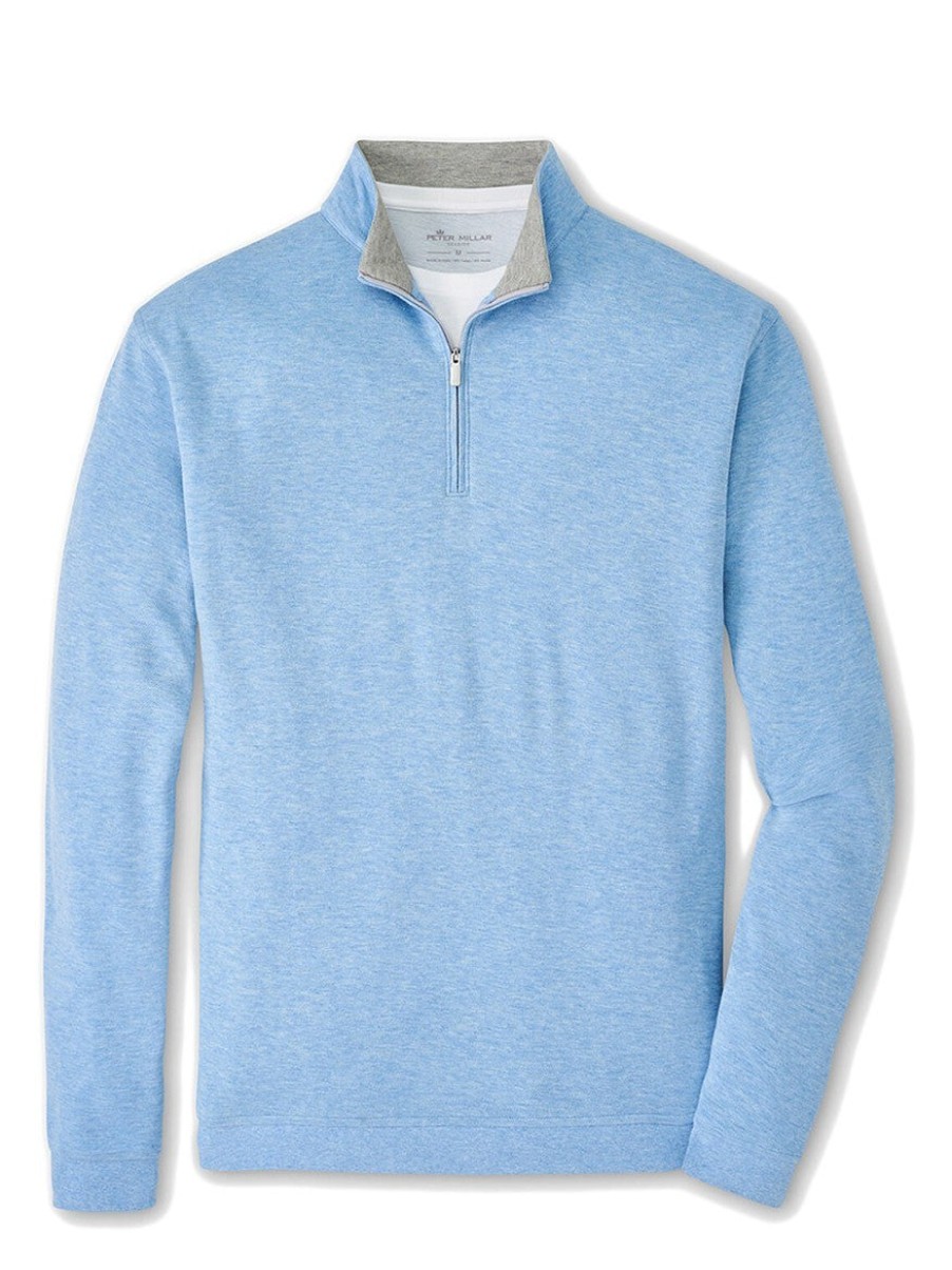 Men'S Peter Millar T-Shirts | Crown Comfort Pullover Cottage Blue | Peter Millar