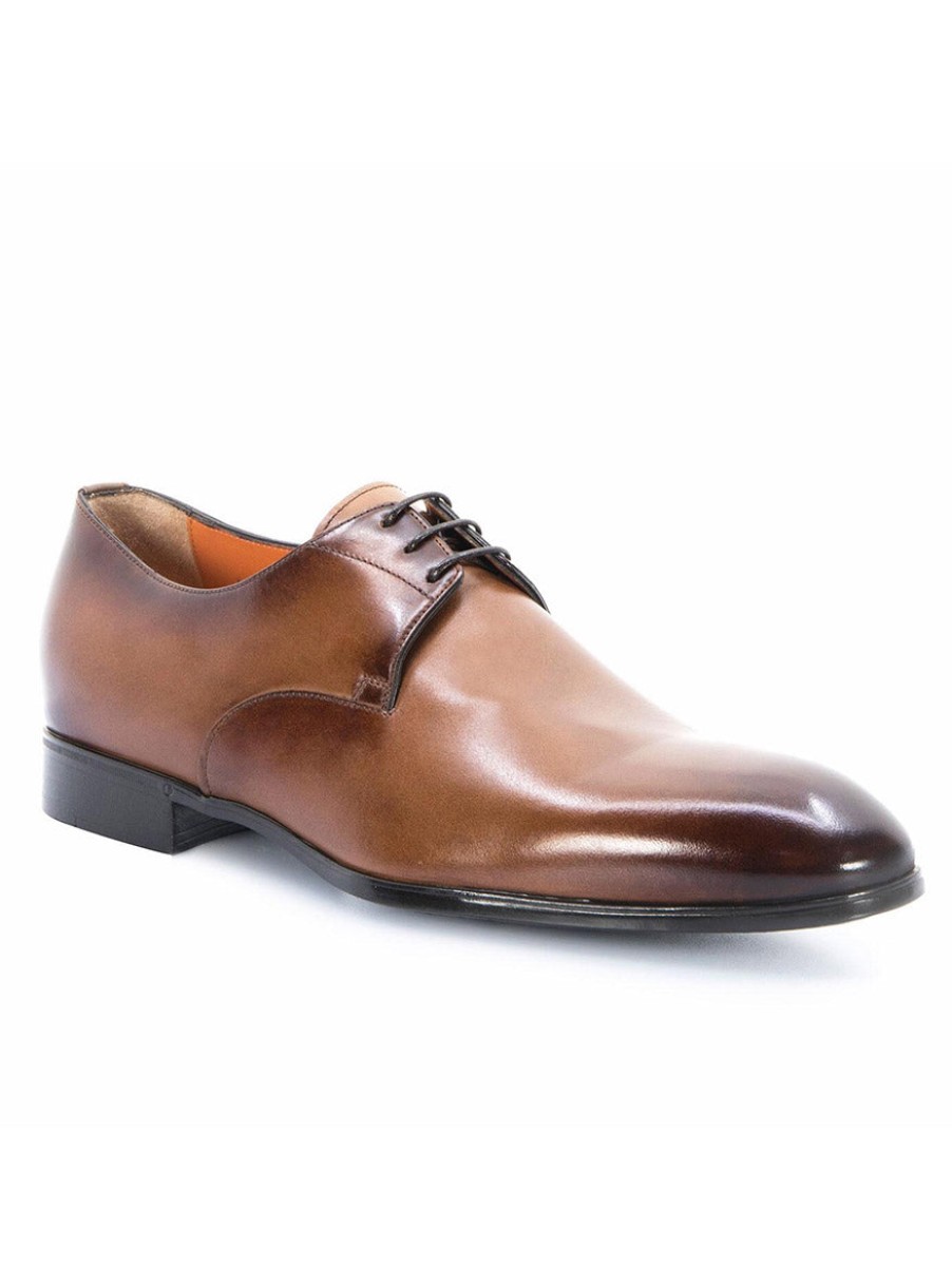 Men'S Santoni Oxfords & Derbys | Buy Induct Oxfords Brown Shoes