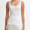 Women'S Vince Tops | Scoop Neck Tank In White | Vince