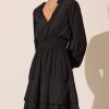 Women'S Brochu Walker Dresses | Olivia Smocked Dress In Black | Brochu Walker