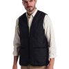 Men'S Barbour Coats & Jackets | Barbour Polarquilt Waistcoat/Zip-In Liner Black