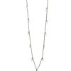 Women'S Freida Rothman Necklaces | Bezel Droplet Strand Necklace Silver & Black | Freida Rothman