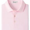 Men'S Peter Millar T-Shirts | Jubilee Stripe Performance Polo Palmer Pink | Peter Millar