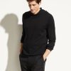 Men'S Vince T-Shirts | Wool Cashmere Pullover Hoodie Black | Vince