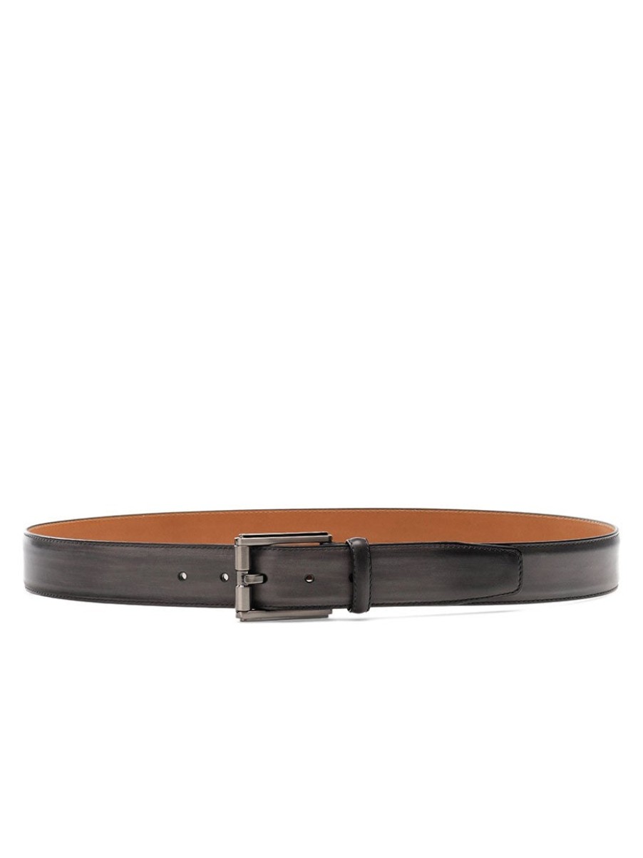 Men'S Magnanni Belts | Dali Belt Grey Accessories | Magnanni