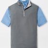 Men'S Peter Millar T-Shirts | Galway Performance Quarter-Zip Vest Iron Sweaters | Peter Millar