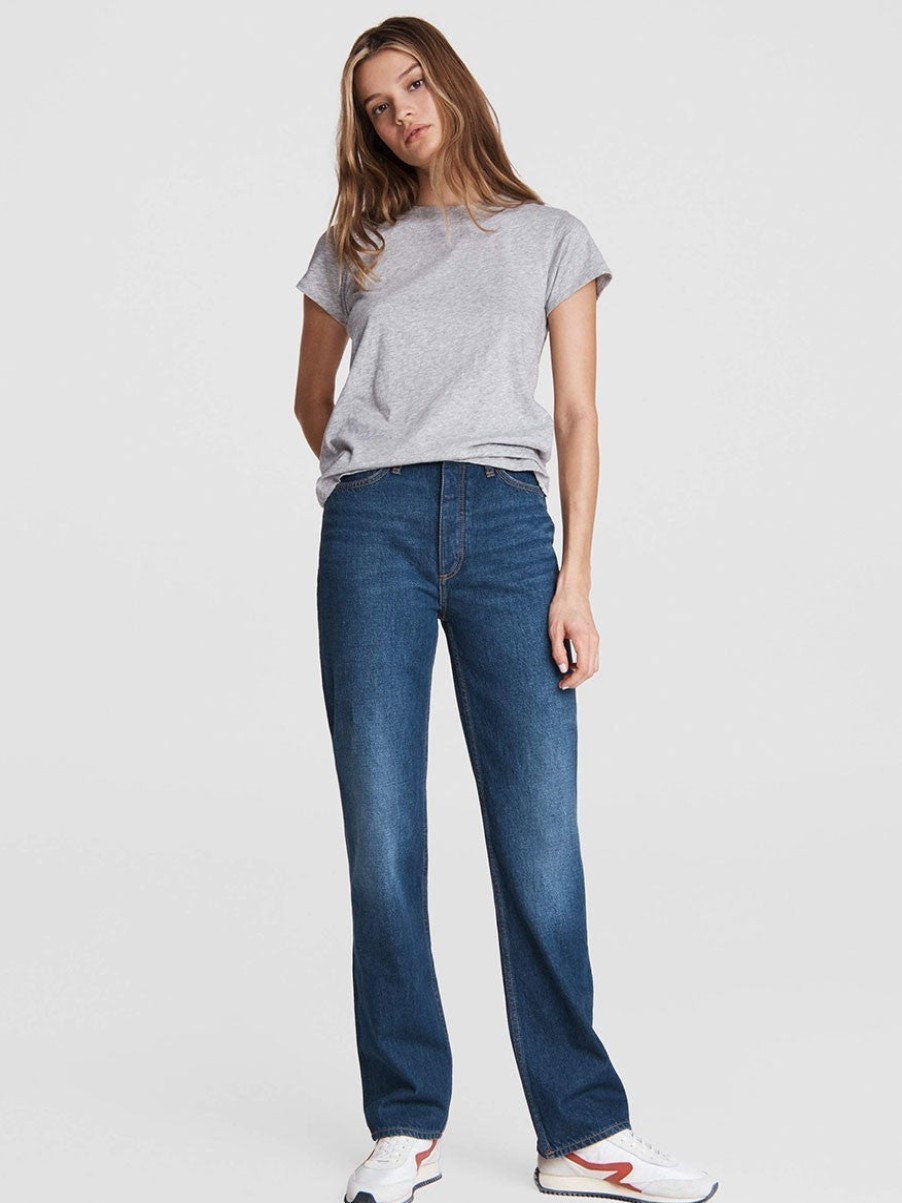 Women'S rag & bone Jeans & Denim | Alex High-Rise Straight Jean Stowe Denim | Rag & Bone