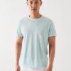 Men'S Patrick Assaraf T-Shirts | Lightweight Pima Cotton Spray Wash T-Shirt Celery | Patrick Assaraf