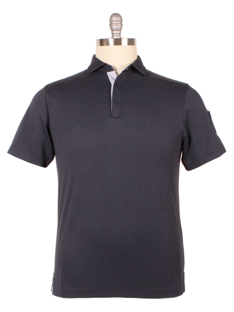 Men'S Larrimor's T-Shirts | Larrimor'S Essential Performance Cotton Polo Sport Fit In Navy