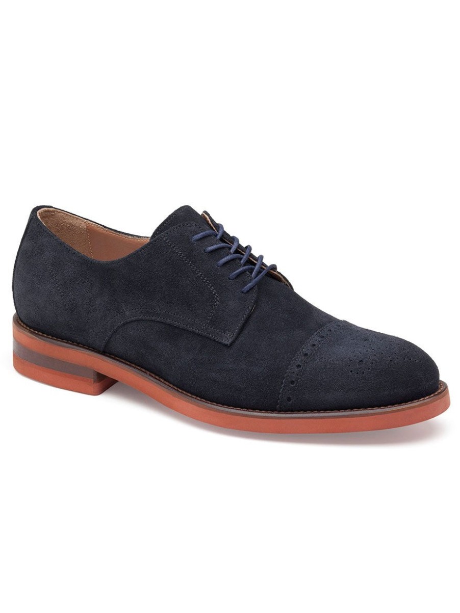 Men'S J & M Collection Oxfords & Derbys | Ashford Cap Toe Navy | J & M Collection