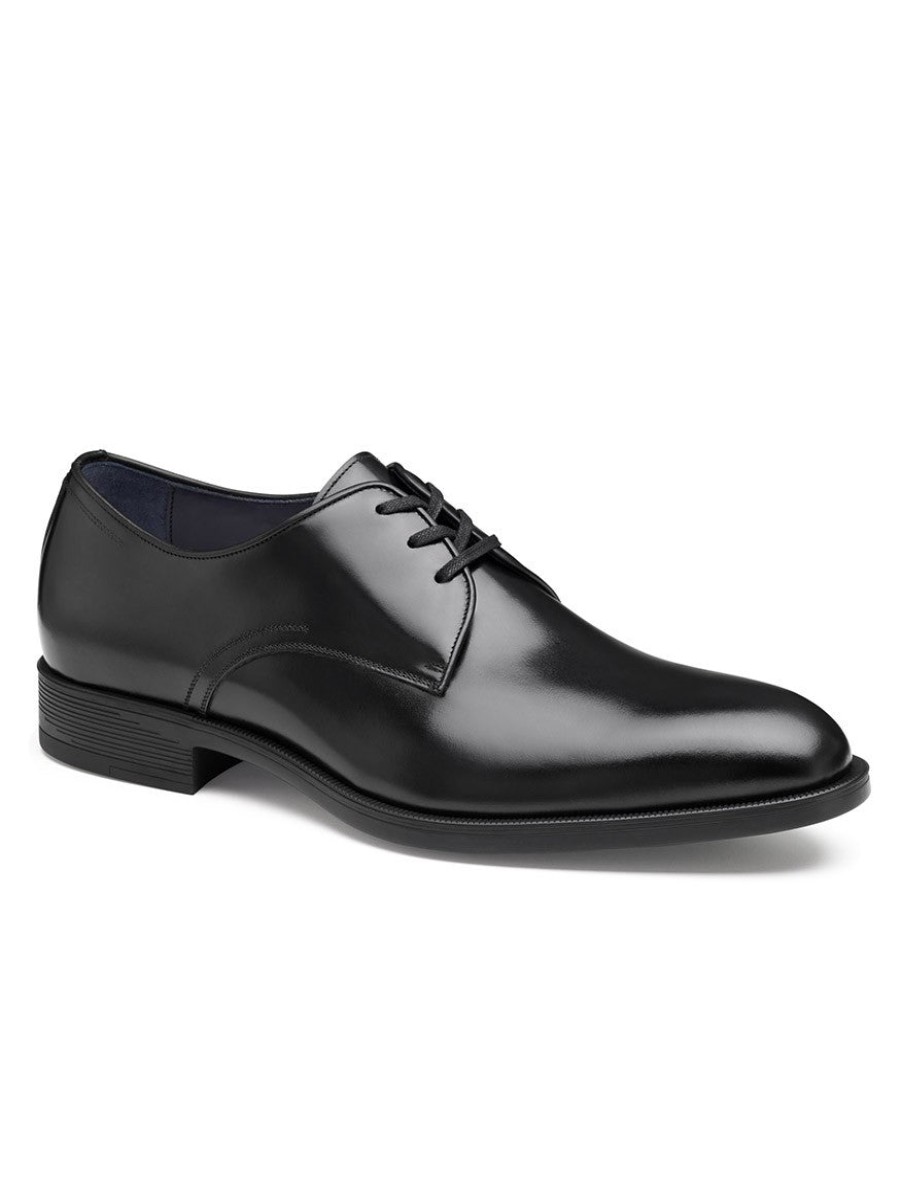 Men'S J & M Collection Oxfords & Derbys | Flynch Plain Toe Black Italian Calfskin | J & M Collection