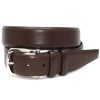 Men'S Torino Leather Belts | Italian Bulgaro Calfskin Belt Brown | Torino Leather