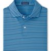 Men'S Peter Millar T-Shirts | Miles Performance Jersey Polo Marina Blue | Peter Millar