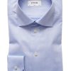 Men'S Eton Dress Shirts | Slim Fit Light Blue Signature Twill Dress Shirt | Eton