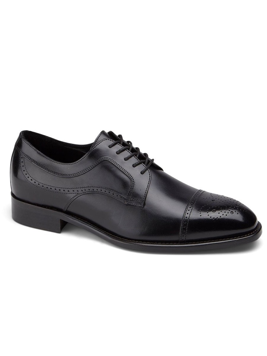 Men'S J & M Collection Oxfords & Derbys | Ellsworth Cap Toe Black | J & M Collection