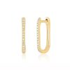 Women'S EF Collection Earrings | Diamond Lola Hoop Earrings Yellow Gold | Ef Collection