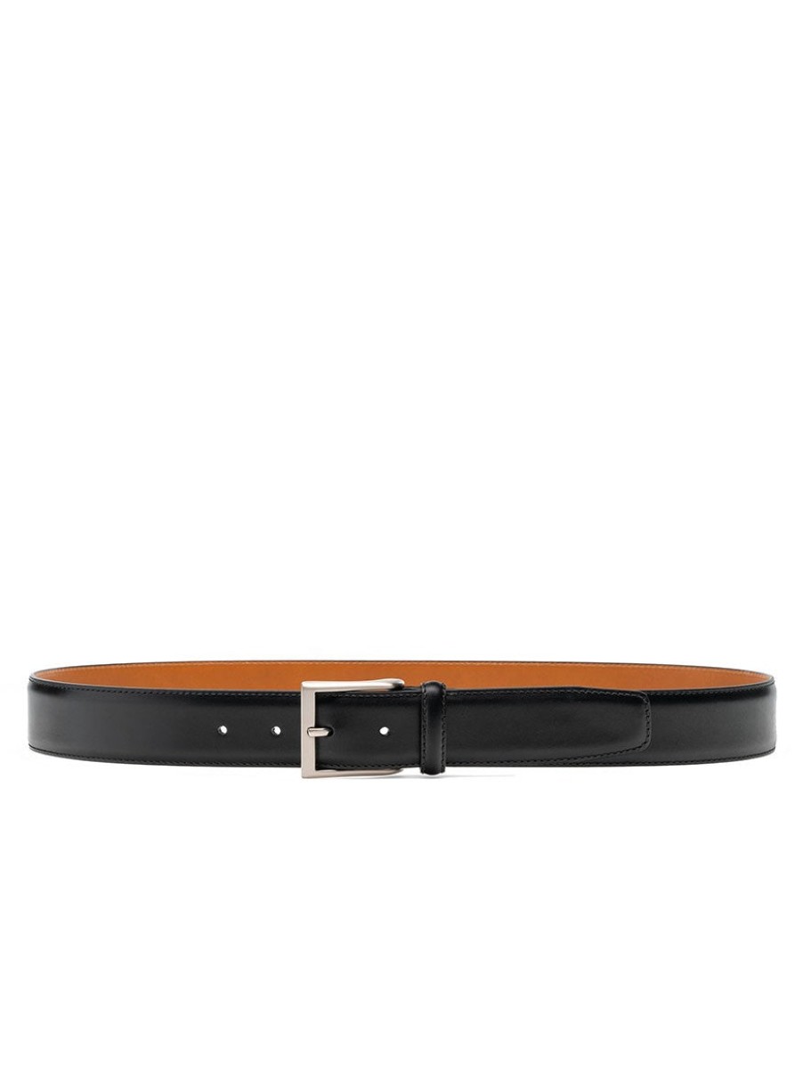 Men'S Magnanni Belts | Viento Belt Black Accessories | Magnanni