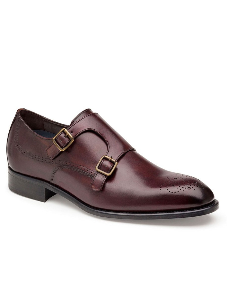 Men'S J & M Collection Monk Straps | Ellsworth Monk Strap Bordeaux | J & M Collection