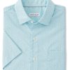 Men'S Peter Millar Dress Shirts | Summer Slice Cotton-Stretch Sport Shirt Radiant Blue | Peter Millar