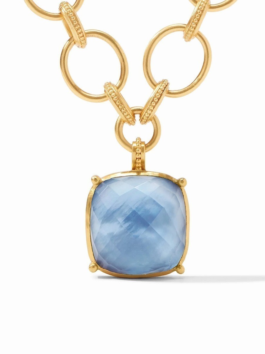 Women'S Julie Vos Necklaces | Antonia Statement Necklace Iridescent Chalcedony Blue | Julie Vos