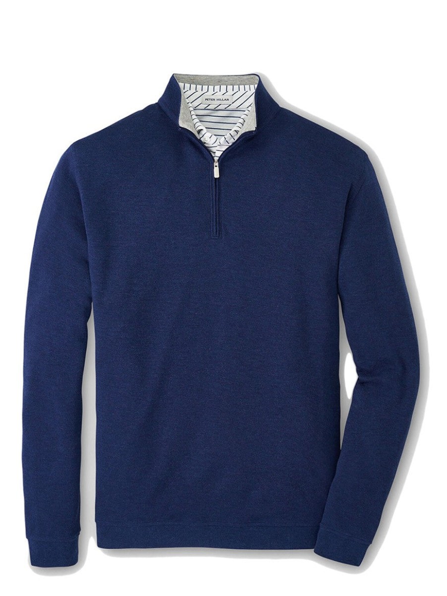 Men'S Peter Millar T-Shirts | Crown Comfort Pullover Navy | Peter Millar