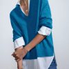 Women'S Brochu Walker Sweaters | Looker Layered V-Neck Pullover In Laguna Melange | Brochu Walker