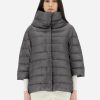 Women'S Herno Coats & Jackets | Aminta 3/4 Sleeve Cocoon Jacket In Anthracite | Herno