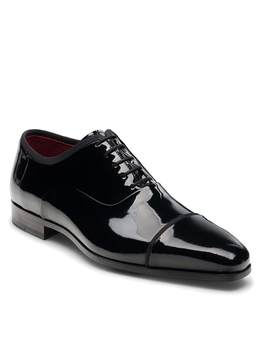 Men'S Magnanni Oxfords & Derbys | Jadiel Black Patent Shoes | Magnanni