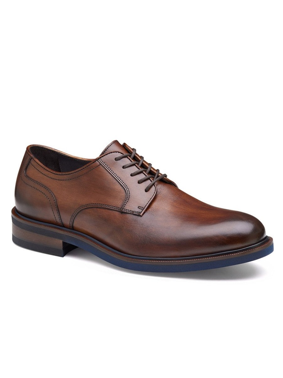 Men'S J & M Collection Oxfords & Derbys | Hartley Plain Toe Brown | J & M Collection