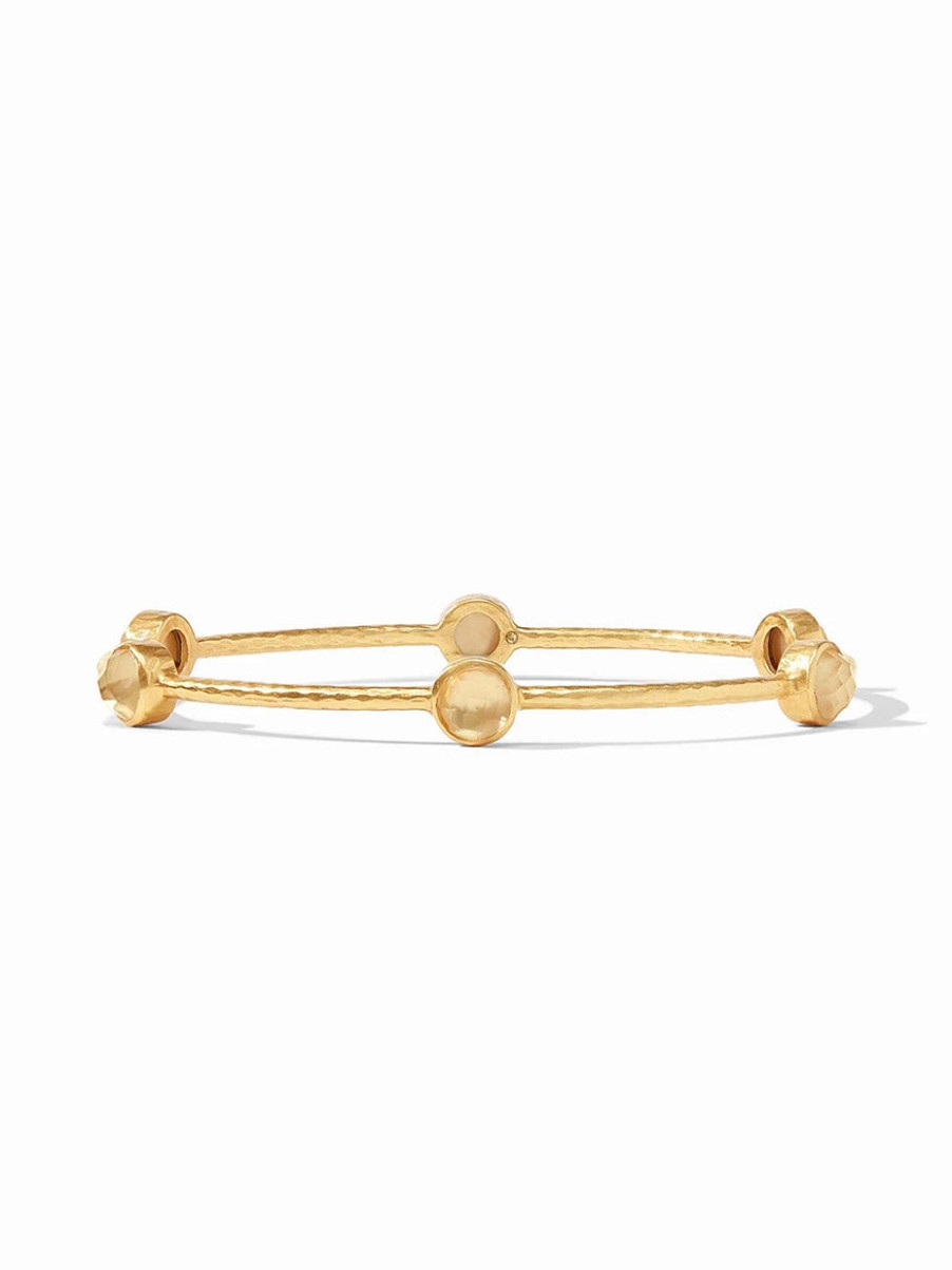 Women'S Julie Vos Bracelets | Milano Luxe Gold Bangle Medium In Iridescent Champagne | Julie Vos