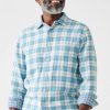 Men'S Faherty Brand Dress Shirts | Reversible Shirt Key Hole Plaid | Faherty Brand