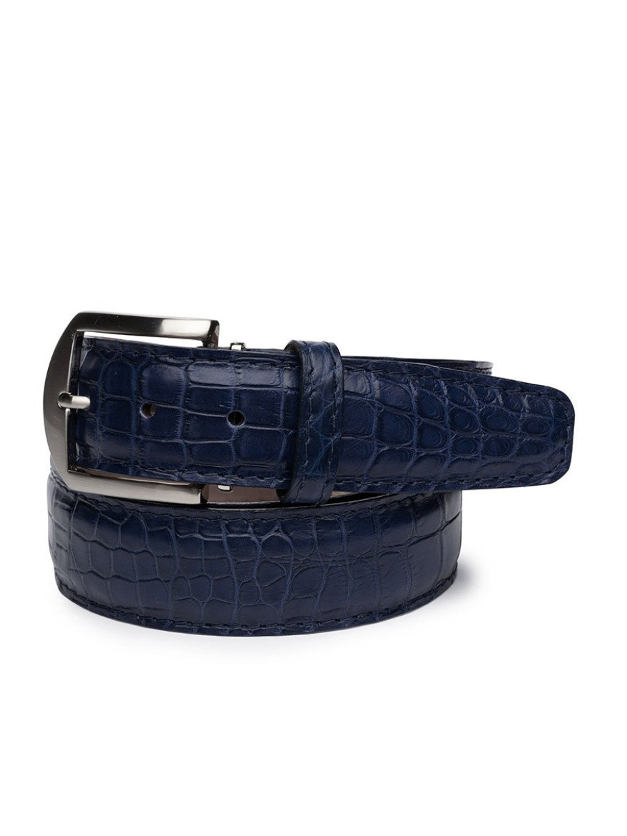 Men'S LEN Belts Belts | American Alligator Belt Ink | Len Belts