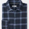 Men'S Peter Millar Dress Shirts | Glenbrook Cotton Sport Shirt In Navy | Peter Millar