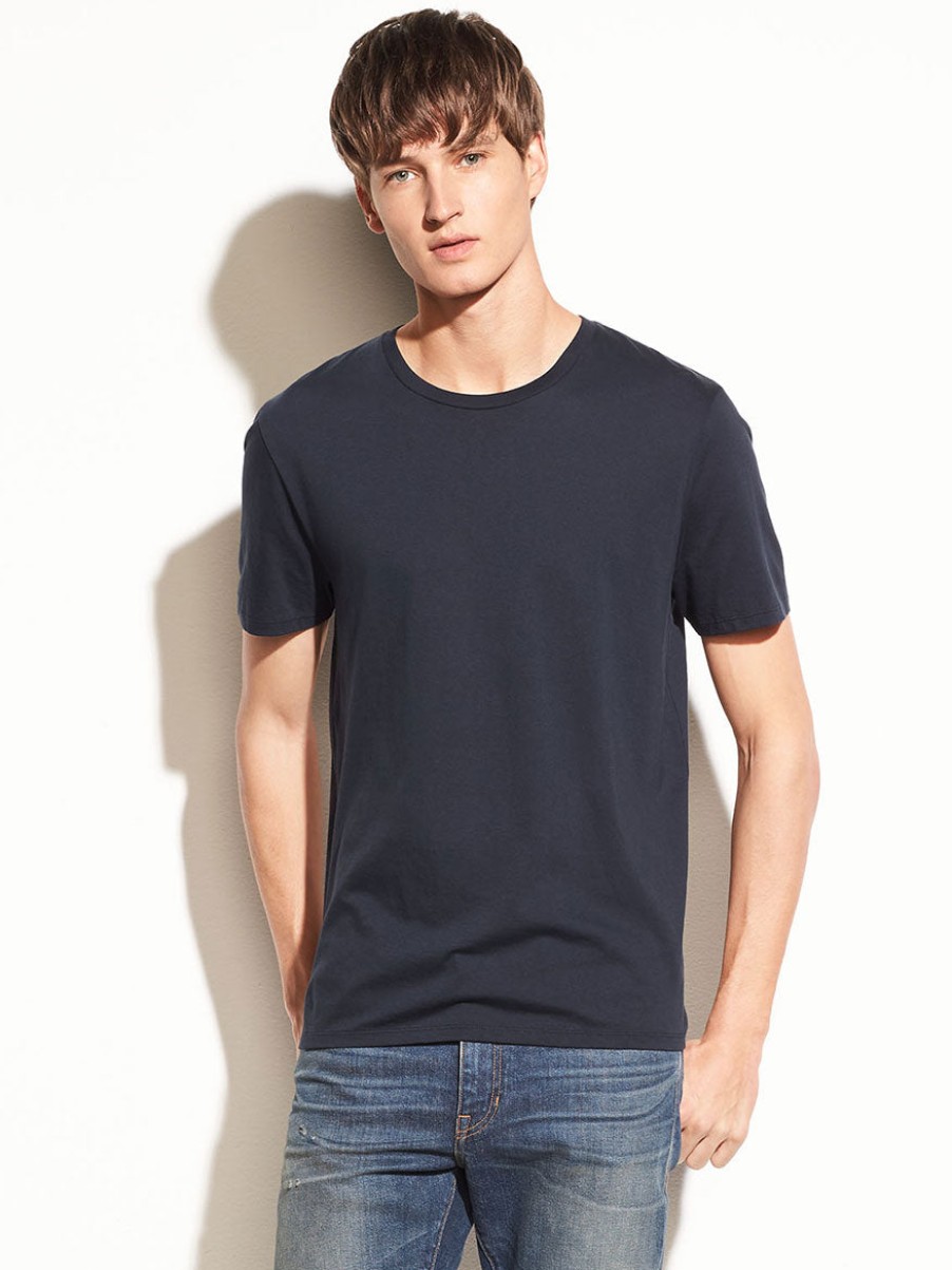 Men'S Vince T-Shirts | Crew Neck T-Shirt Coastal Blue | Vince