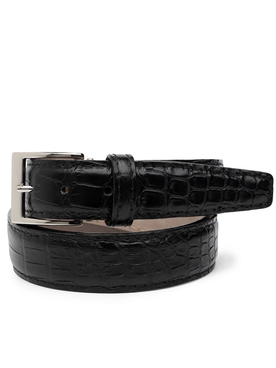 Men'S LEN Belts Belts | American Alligator Belt Black | Len Belts