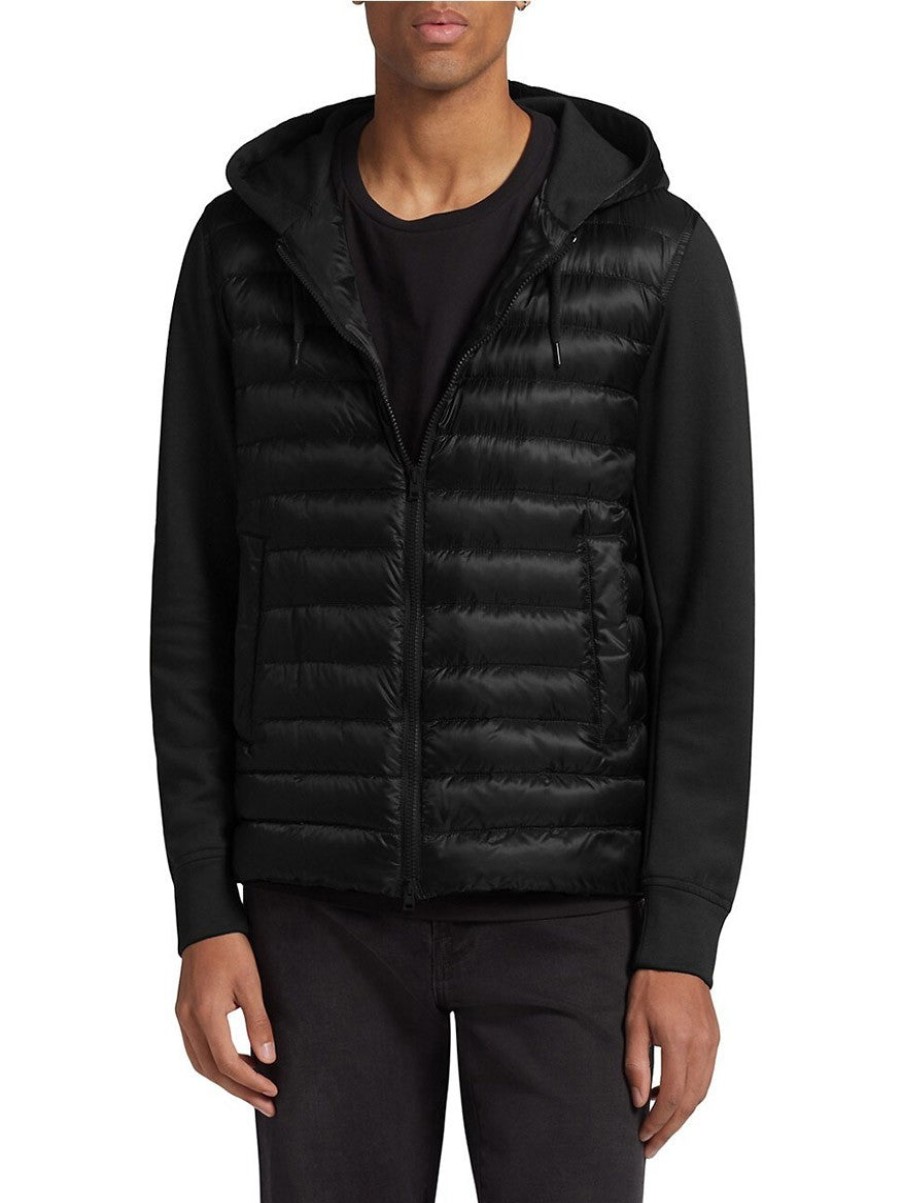 Men'S Herno Coats & Jackets | Bomber Nylon Fleece Black | Herno