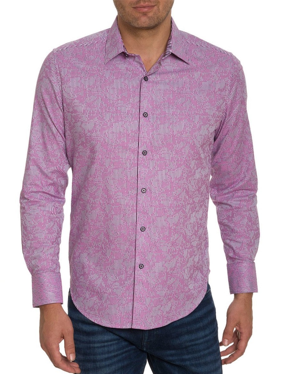 Men'S Robert Graham Dress Shirts | Electric Slide Sport Shirt Purple | Robert Graham