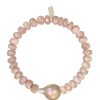 Women'S Margo Morrison Bracelets | Buy Peach Coated Moonstone Stretch Bracelet Jewelry