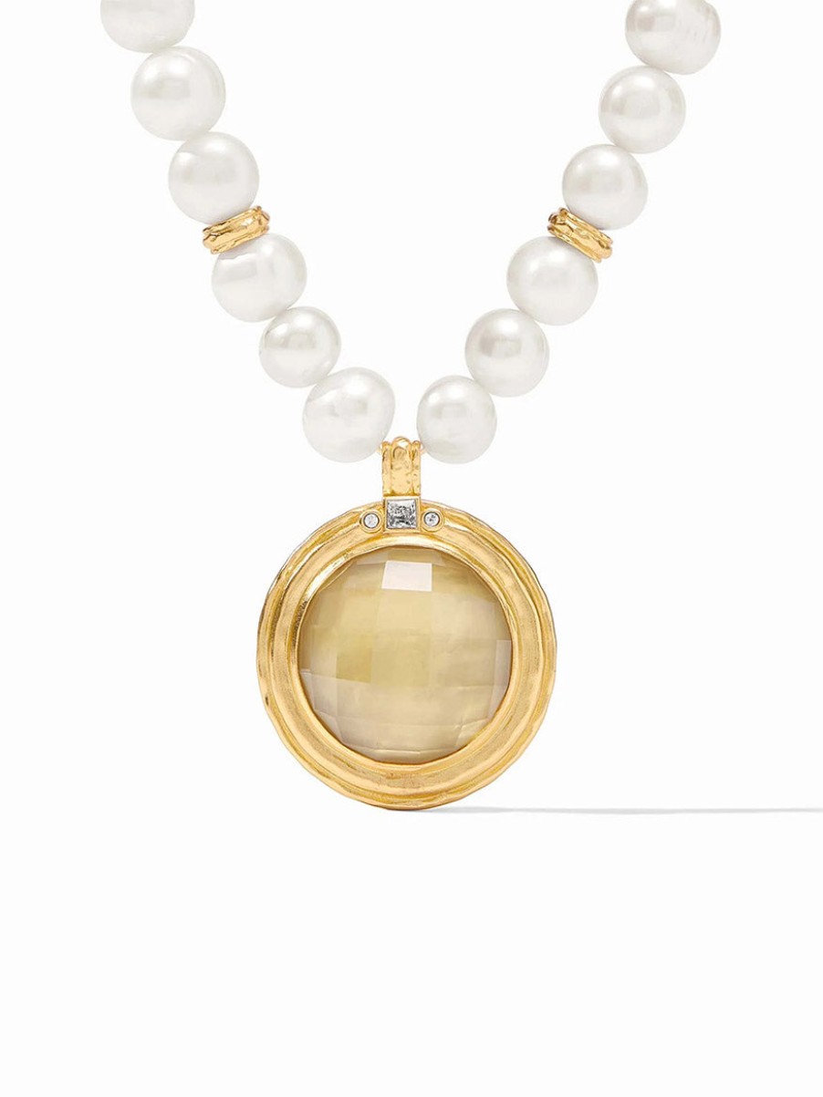 Women'S Julie Vos Necklaces | Astor Statement Necklace In Iridescent Champagne | Julie Vos