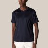 Men'S Eton T-Shirts | Filo Di Scozia T-Shirt Navy | Eton