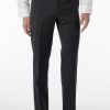 Men'S Ballin Pants | Theo Comfort 'Eze' Modern Flat Front Pant Charcoal | Ballin